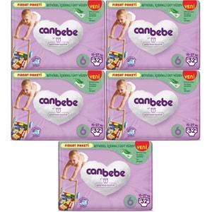 Canbebe Bebek Bezi 6 Beden 15-27 KG Extra Large 160 Adet MeGa Fırsat Pk
