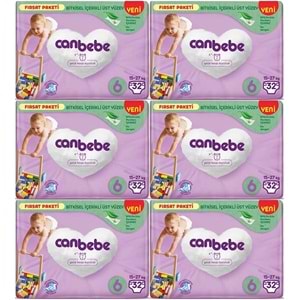 Canbebe Bebek Bezi 6 Beden 15-27 KG Extra Large 192 Adet Exstra Fırsat Pk