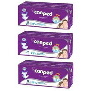 Canped Yetişkin Bezi Çoçuklar İçin Bel Bantlı Tekstil Yüzeyli 90 Adet XS (3PK*30)