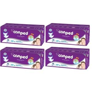Canped Yetişkin Bezi Çoçuklar İçin Bel Bantlı Tekstil Yüzeyli 120 Adet XS (4PK*30)