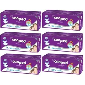 Canped Yetişkin Bezi Çoçuklar İçin Bel Bantlı Tekstil Yüzeyli 180 Adet XS (6PK*30)