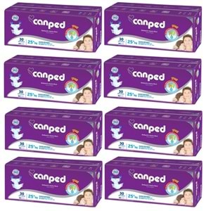 Canped Yetişkin Bezi Çoçuklar İçin Bel Bantlı Tekstil Yüzeyli 240 Adet XS (8PK*30)