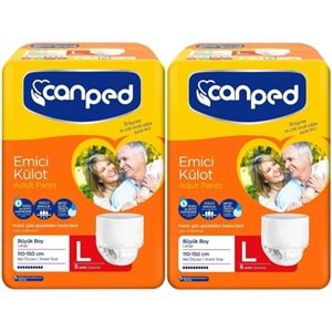Canped Emici Külot Yetişkin Bezi Büyük-Large 16 Adet (2Pk*8)