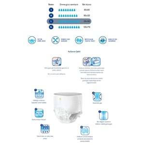 Canped Emici Külot Yetişkin Bezi Büyük-Large 24 Adet (3Pk*8)