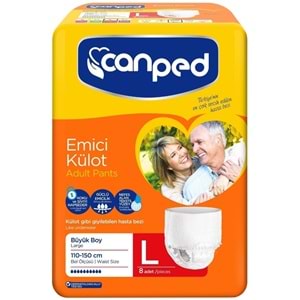 Canped Emici Külot Yetişkin Bezi Büyük-Large 48 Adet (6Pk*8)