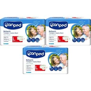 Canped Yetişkin Bezi Bel Bantlı Polietilen L - Büyük - Large 90 Adet
