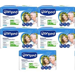 Canped Yetişkin Bezi Bel Bantlı Polietilen M - Orta - Medium 150 Adet