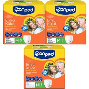 Canped Emici Külot Yetişkin Bezi M - Orta 27 Adet (3PK*9)