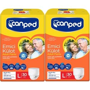 Canped Emici Külot Yetişkin Bezi L - Large - Büyük 60 Adet Büyük (2PK*30)