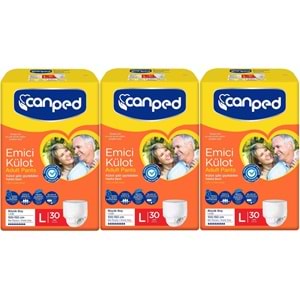 Canped Emici Külot Yetişkin Bezi L - Large - Büyük 90 Adet Büyük (3PK*30)