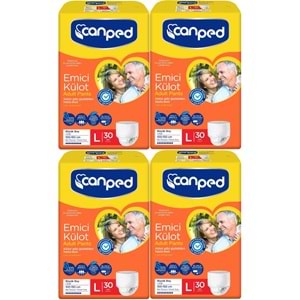 Canped Emici Külot Yetişkin Bezi L - Large - Büyük 120 Adet Büyük (4PK*30)