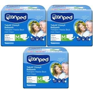 Canped Yetişkin Bezi Bel Bantlı Tekstil Yüzey M - Orta - Medium 54 Adet