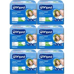 Canped Yetişkin Bezi Bel Bantlı Tekstil Yüzey M - Orta - Medium 108 Adet