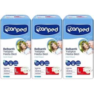 Canped Yetişkin Bezi Bel Bantlı Polietilen L-Large Büyük Boy 21 Adet (3PK*7)