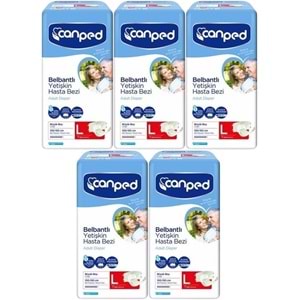 Canped Yetişkin Bezi Bel Bantlı Polietilen L-Large Büyük Boy 35 Adet (5PK*7)