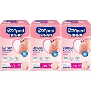 Canped Mom Lohusa Külodu - Külot Bez L - Large - Büyük / XL - Extra Large - 30 Adet (3PK*10)