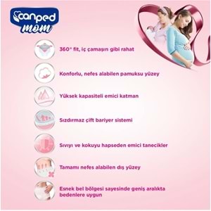 Canped Mom Lohusa Külodu - Külot Bez L - Large - Büyük / XL - Extra Large - 90 Adet (9PK*10)