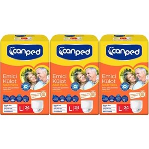 Canped Emici Külot Yetişkin Bezi L - Büyük - Large 72 Adet (3PK*24)