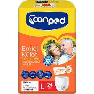Canped Emici Külot Yetişkin Bezi L - Büyük - Large 72 Adet (3PK*24)