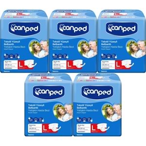 Canped Yetişkin Bezi Bel Bantlı Tekstil Yüzey L - Büyük - Large 70 Adet
