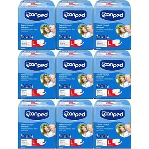 Canped Yetişkin Bezi Bel Bantlı Tekstil Yüzey L - Büyük - Large 126 Adet