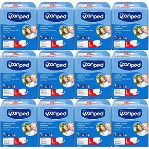 Canped Yetişkin Bezi Bel Bantlı Tekstil Yüzey L - Büyük - Large 168 Adet