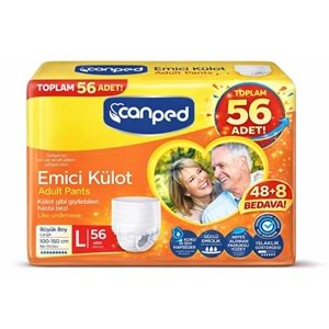 Canped Emici Külot Pants Yetişkin Bezi L - Büyük - Large Ekonomik Pk 56 Adet (4PK*14)