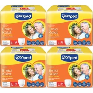 Canped Emici Külot Pants Yetişkin Bezi L - Büyük - Large Ekonomik Pk 56 Adet (4PK*14)