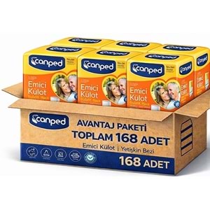 Canped Emici Külot Pants Yetişkin Bezi L - Büyük - Large Ekonomik Pk 168 Adet (12PK*14)