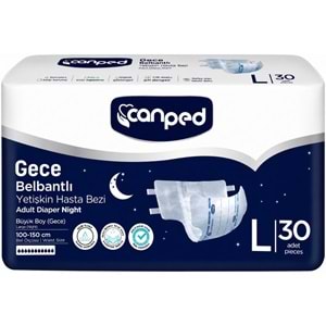 Canped Yetişkin Bezi Bel Bantlı Gece Night L - Büyük - Large 240 Adet