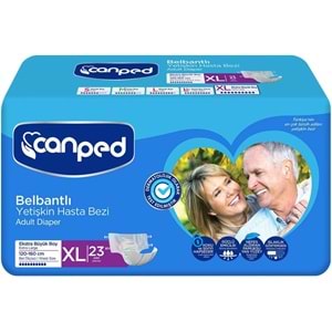 Canped Yetişkin Bezi Bel Bantlı Tekstil Yüzey XL - Ekstra Large - Extra Large 115 Adet