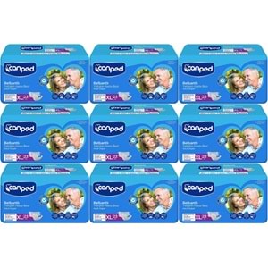 Canped Yetişkin Bezi Bel Bantlı Tekstil Yüzey XL - Ekstra Large - Extra Large 207 Adet