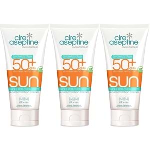 Cire Aseptine Sun Güneş Koruyucu Kremi 50+ SPF 150 ML (3 Lü Set)