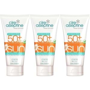 Cire Aseptine Sun Güneş Koruyucu Kremi Çocuk 50+ SPF 150 ML (3 Lü Set)