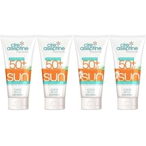Cire Aseptine Sun Güneş Kremi 50+ SPF 150 ML + Güneş Kremi Çocuk 50+ SPF 150 ML Karma (4 Lü Set)