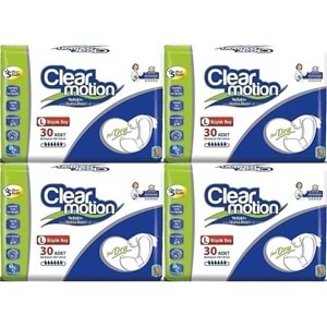 Clearmotion Yetişkin Bezi Bel Bantlı L - Büyük - Large 120 Adet (4PK*30)