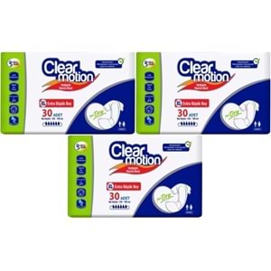 Clearmotion Yetişkin Bezi Bel Bantlı XL - Ekstra Büyük - Extra Large 90 Adet (3PK*30)