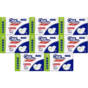 Clearmotion Yetişkin Bezi Bel Bantlı XL - Ekstra Büyük - Extra Large 240 Adet (8PK*30)