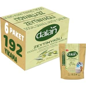 Dalan Doğal Granül Sabun Tozu 1Kg Bebekler İçin %100 Zeytinyağlı (6 Lı Set)
