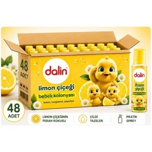 Dalin Bebek Kolonyası 150ML Limon Çiçeği (Limon-Bergomat-Papatya) (48 Li Set)