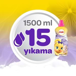 Dalin Çamaşır Yumuşatıcı 1500ML Düş Bahçesi (12 Li Set) (Bebeklere Özel)