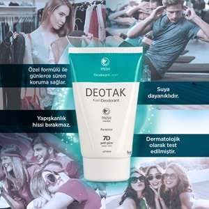 Deotak Krem Deodorant Unisex 35ML Fresh (Mentol) (5 Li Set)