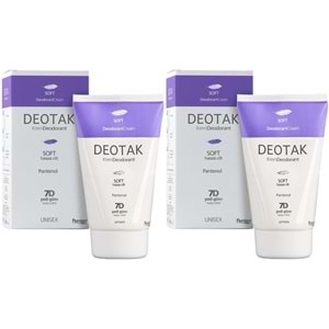 Deotak Krem Deodorant Unisex 35ML Soft (Hassas Cilt) (2 Li Set)