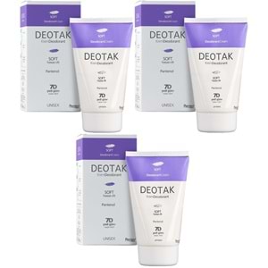 Deotak Krem Deodorant Unisex 35ML Soft (Hassas Cilt) (3 Lü Set)
