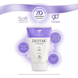 Deotak Krem Deodorant Unisex 35ML Soft (Hassas Cilt) (3 Lü Set)