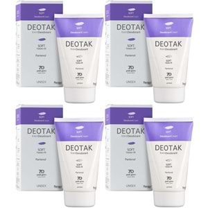 Deotak Krem Deodorant Unisex 35ML Soft (Hassas Cilt) (4 Lü Set)