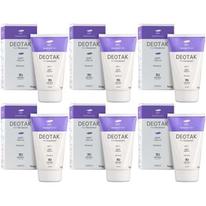 Deotak Krem Deodorant Unisex 35ML Soft (Hassas Cilt) (6 Lı Set)