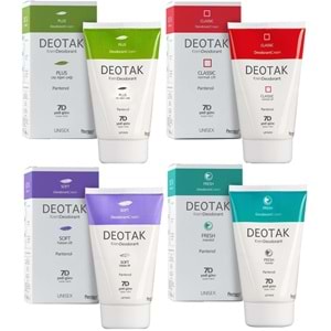 Deotak Krem Deodorant Unisex 35ML (Normal Cilt/Mentol/Hassas/Çay Ağacı Yağı) Karma (4 Lü Set)