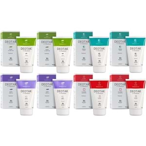 Deotak Krem Deodorant Unisex 35ML (Normal Cilt/Mentol/Hassas/Çay Ağacı Yağı) Karma (8 Li Set)