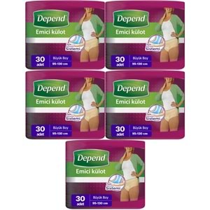 Depend Emici Külot Yetişkin Bezi Large - Büyük Kadın 150 Adet (5PK*30)